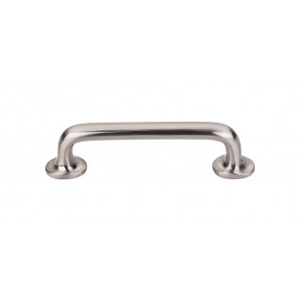 Top Knobs M1987 Aspen II Rounded Pull 4 Inch Brushed Satin Nickel